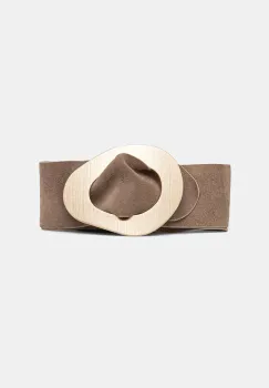 Answear Lab curea din piele intoarsa culoarea verde imagine