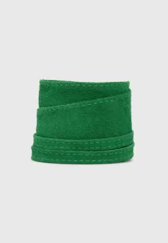 Answear Lab curea din piele intoarsa culoarea verde imagine