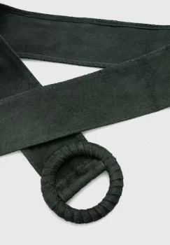 Answear Lab curea din piele intoarsa culoarea verde imagine