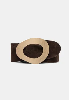 Answear Lab curea din piele intoarsa culoarea verde imagine