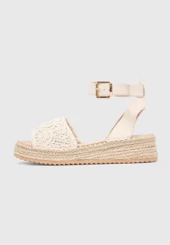Answear Lab espadrile culoarea bej, cu platforma imagine