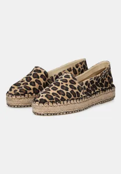 Answear Lab espadrile din piele intoarsa culoarea maro, cu platforma imagine