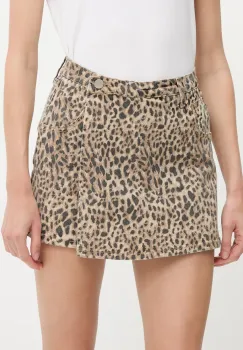 Answear Lab fusta si pantaloni denim culoarea bej, modelator, high waist imagine