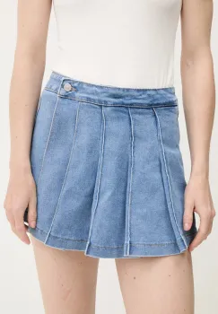 Answear Lab fusta si pantaloni denim neted, high waist imagine