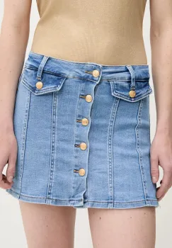 Answear Lab fusta si pantaloni denim neted, medium waist imagine