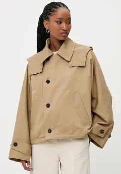 Answear Lab geaca culoarea bej, de tranzitie, oversize imagine