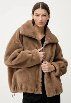 Answear.LAB geaca culoarea bej, de tranzitie, oversize imagine