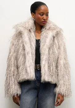 Answear.LAB geaca culoarea gri, de tranzitie, oversize imagine