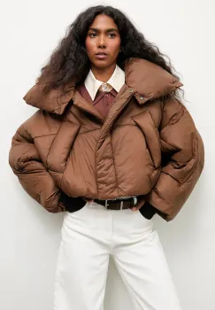 Answear.LAB geaca culoarea maro, de iarna, oversize imagine
