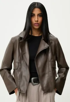 Answear Lab geaca culoarea maro, de tranzitie imagine