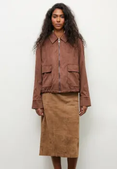 Answear.LAB geaca culoarea maro, de tranzitie imagine