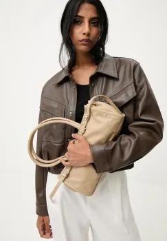 Answear.LAB geaca culoarea maro, de tranzitie, oversize imagine