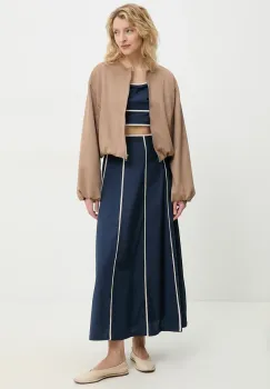 Answear Lab geaca culoarea maro, de tranzitie, oversize imagine
