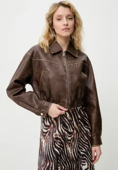 Answear Lab geaca culoarea maro, de tranzitie, oversize imagine