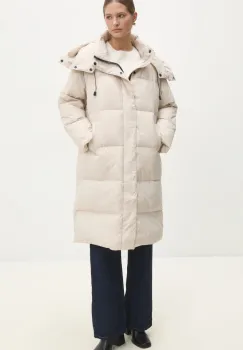 Answear Lab geaca de puf femei, culoarea bej, de iarna imagine