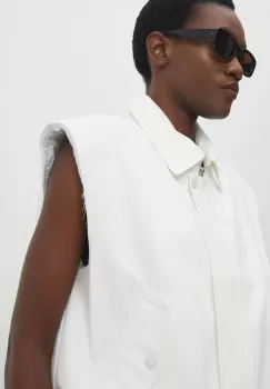 Answear Lab geaca femei, culoarea alb, de tranzitie imagine