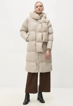 Answear Lab geaca femei, culoarea bej, de iarna, oversize imagine