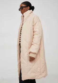 Answear Lab geaca femei, culoarea bej, de iarna, oversize imagine