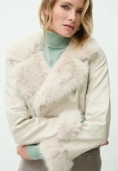 Answear Lab geaca femei, culoarea bej, de tranzitie imagine