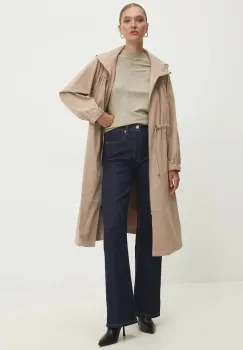 Answear Lab geaca femei, culoarea bej, de tranzitie imagine