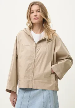 Answear Lab geaca femei, culoarea bej, de tranzitie, oversize imagine