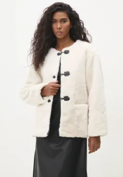 Answear Lab geaca femei, culoarea bej, de tranzitie, oversize imagine