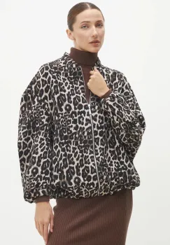 Answear Lab geaca femei, culoarea bej, de tranzitie, oversize imagine