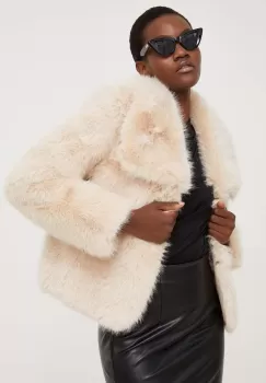 Answear Lab geaca femei, culoarea bej, de tranzitie, oversize imagine