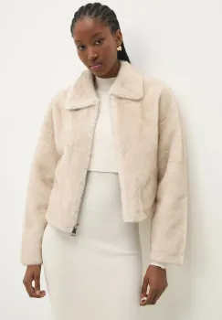 Answear Lab geaca femei, culoarea bej, de tranzitie, oversize imagine