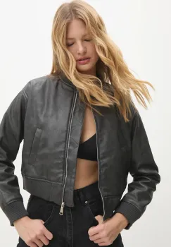 Answear Lab geaca femei, culoarea gri, de tranzitie imagine