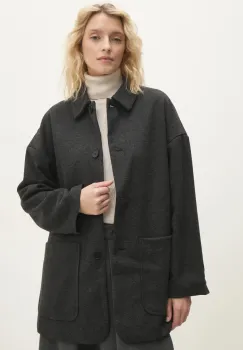 Answear Lab geaca femei, culoarea gri, de tranzitie, oversize imagine