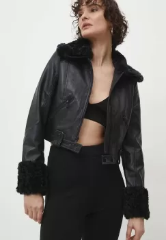 Answear Lab geaca femei, culoarea negru, de tranzitie imagine