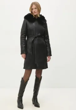 Answear Lab geaca femei, culoarea negru, de tranzitie imagine
