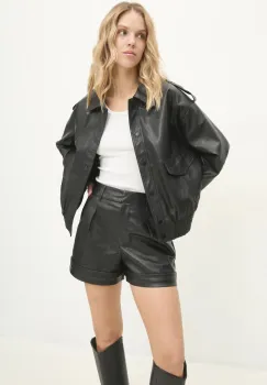 Answear Lab geaca femei, culoarea negru, de tranzitie, oversize imagine