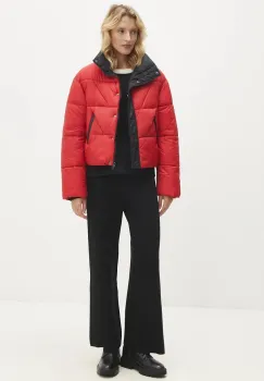 Answear Lab geaca femei, culoarea rosu, de iarna, oversize imagine