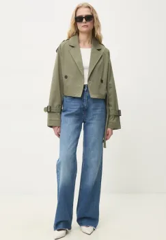 Answear Lab geaca femei, culoarea verde, de tranzitie imagine