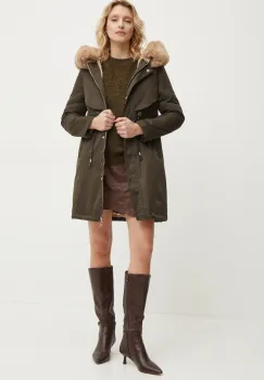 Answear Lab geaca femei, culoarea verde, de tranzitie imagine