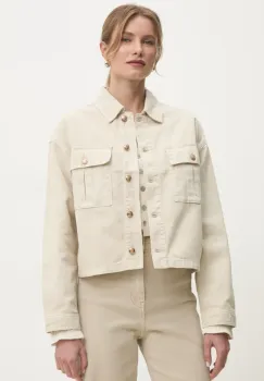Answear Lab geaca jeans culoarea bej, de tranzitie, oversize imagine