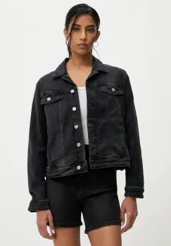 Answear Lab geaca jeans culoarea negru, de tranzitie imagine