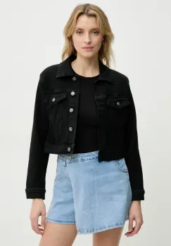 Answear Lab geaca jeans culoarea negru, de tranzitie imagine