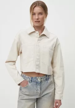 Answear Lab geaca jeans femei, culoarea bej, de tranzitie imagine