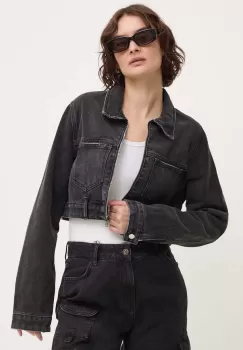 Answear Lab geaca jeans femei, culoarea negru, de tranzitie imagine