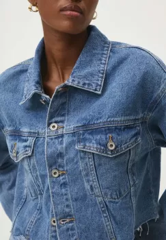 Answear Lab geaca jeans femei, de tranzitie, oversize imagine