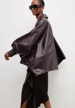 Answear.LAB geaca oversize pentru femei, din piele BALO Unscripted Collection imagine