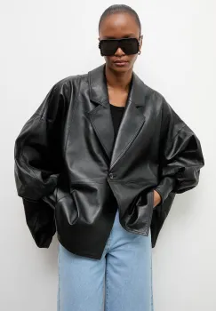 Answear.LAB geaca oversize pentru femei, din piele BALO Unscripted Collection imagine
