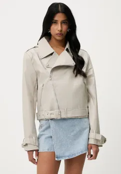 Answear Lab geaca ramones culoarea bej, de tranzitie imagine