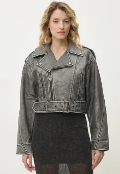 Answear Lab geaca ramones culoarea gri, de tranzitie imagine