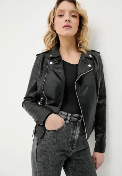 Answear Lab geaca ramones culoarea negru, de tranzitie imagine