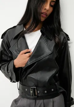 Answear.LAB geaca ramones culoarea negru, de tranzitie, oversize imagine