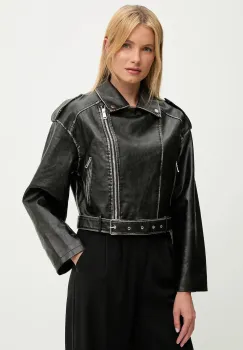 Answear.LAB geaca ramones culoarea negru, de tranzitie, oversize imagine